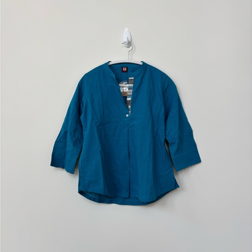 Blue Linen Kurti